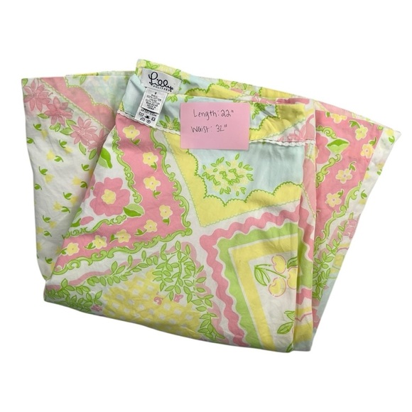 Lilly Pulitzer Multi Color Floral Design A-Line Skirt In Size 8 - Picture 5 of 5